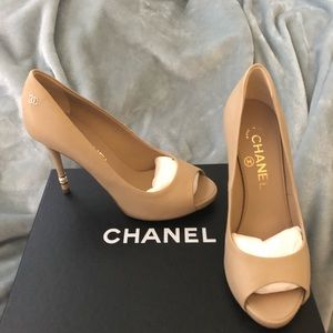 Chanel lambskin heels
